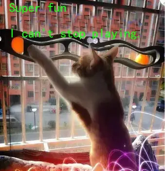 

Cat sucker Track ball toy wall toy tease Cat wave ball type Enhance physical fitness and intelligence Eliminate loneliness