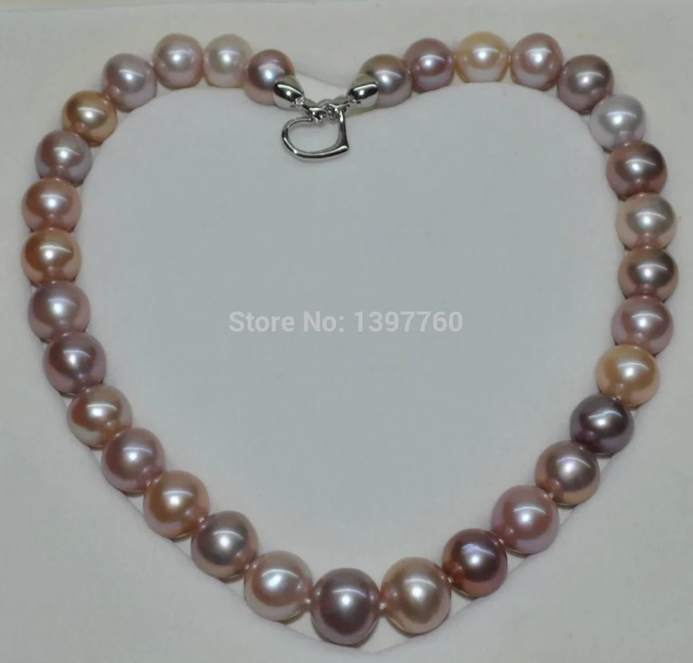 

Miss charm Jew.212 Natural Rare Multicolor round kasumi Pearl Necklace (A0511)