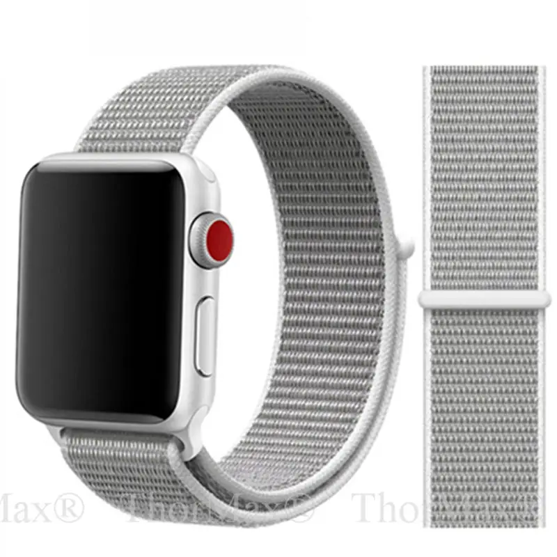 Нейлоновый ремешок для apple Watch band 5 4 3 iWatch band 42 мм 44 мм 40 мм apple wacth 4 3 2 аксессуары для браслетов Sport Loop correa - Цвет ремешка: 1-Seashell