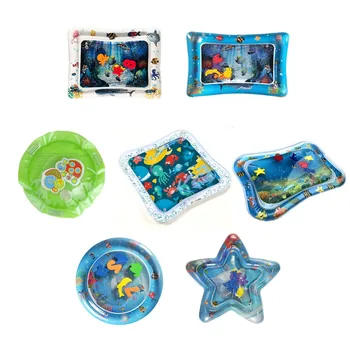 

Children's Inflatable Water Cushion Pad Star Round Shape Water Play Mat Tummy Activity Center for Kids Baby Playing