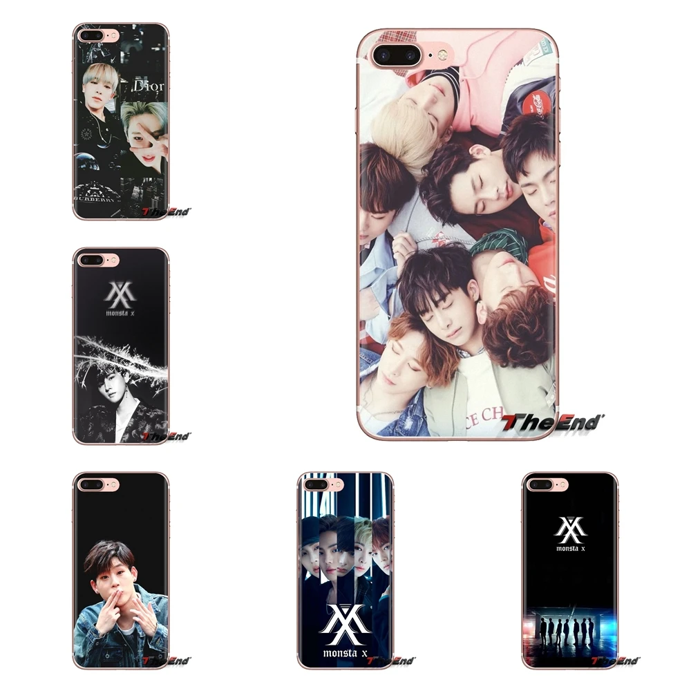 

For Xiaomi Redmi 4A S2 Note 3 3S 4 4X 5 Plus 6 7 6A Pro Pocophone F1 Soft Transparent Cases Covers Monsta X KPOP Boy Group