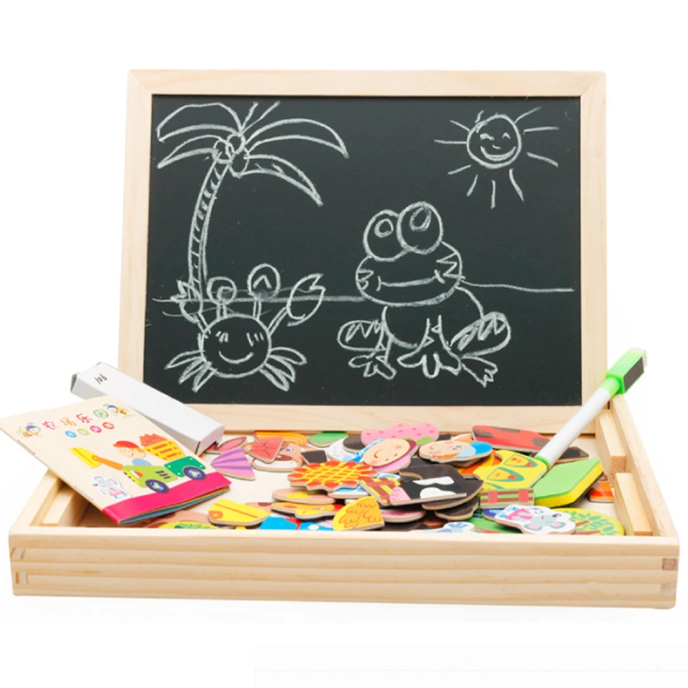 

Random Color Farm Paradise Children Kids Cartoon Common Sense Three - Dimensional Puzzle Toys Animal Wooden Educational T30
