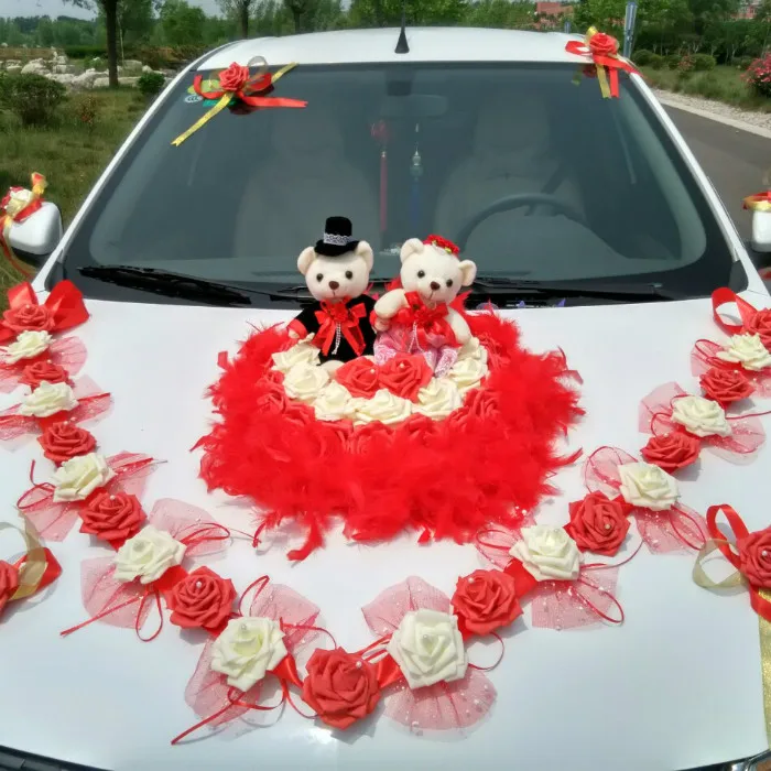 Свадебное украшение автомобиля, свадебное Моделирование, корейский цветок, автомобильный парк, украшение, принадлежности, свадебные цветы, костюм