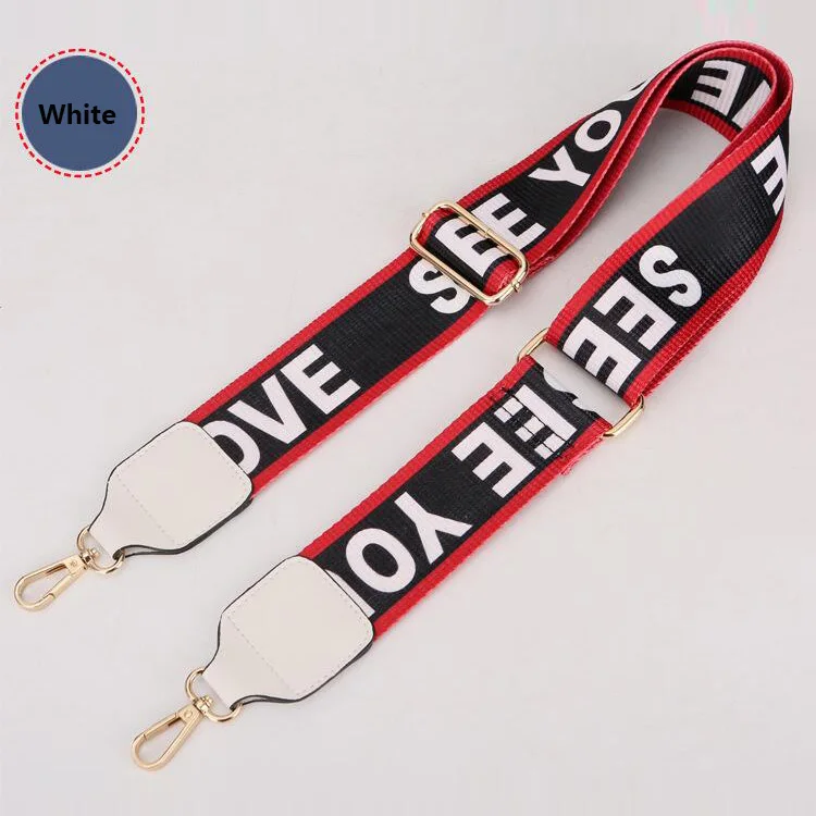 Bag Accessories Women National Adjustable Shoulder Straps Famous Brand Female Guitar Strap Female Strap Bag Straps Gold Buckle