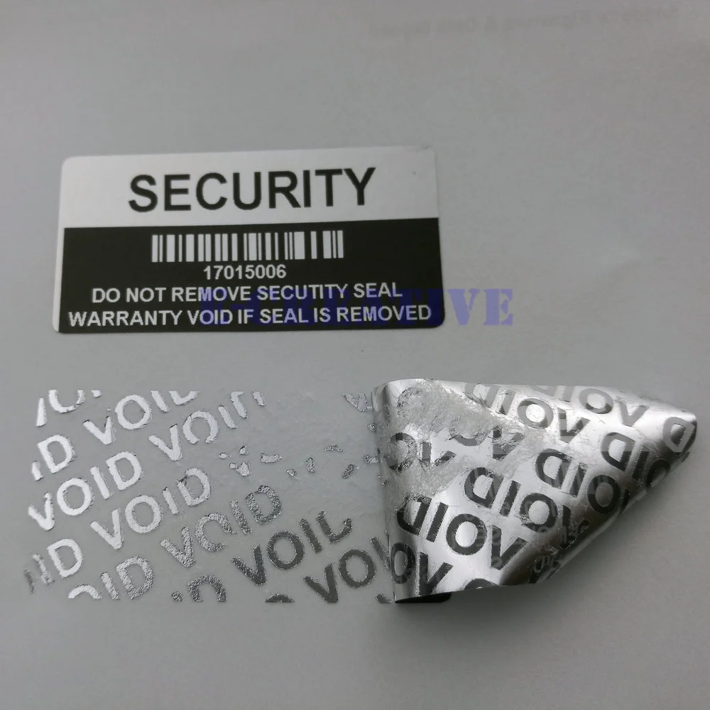 50/100X Void Security Labels Warranty Tamper Evident Removed Sticker Seal Craft 