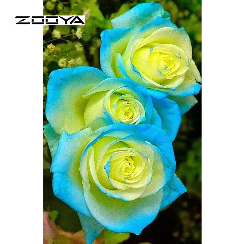 

ZOOYA DIY Diamond Painting Painting Crystal Diamond Cross Stitch Beautiful Ow Floral Embroidery decoration Home Decorat RF006