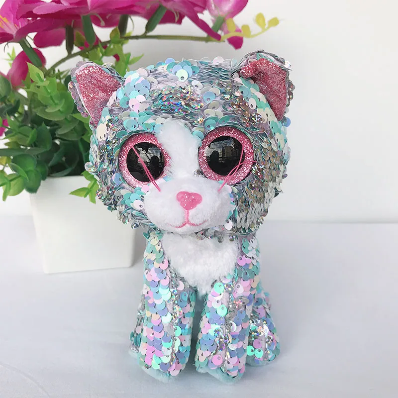 

TY Flippable 6" Small WHIMSY Cat Beanie Boo Color Changing Plush Toy Stuffed Doll Kids Toys Children Birthday Christmas Gifts