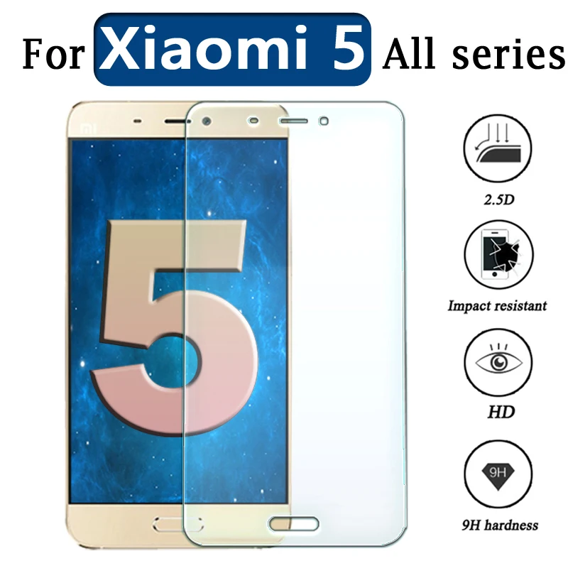 

Protective glass for xiaomi mi 5 5s screen protector xiami xiomi xaomi 5c 5 s c plus s5 c5 tempered glas protection 2.5d 9h film