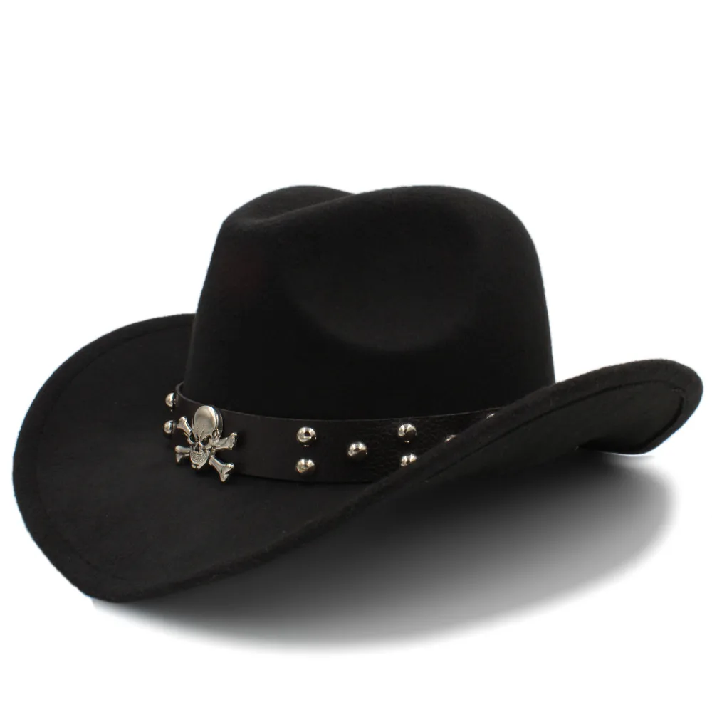 Осенне-зимняя женская и Мужская шерстяная открытая западная ковбойская шляпа для джентльмена Jazz Heren Hoed Sombrero Hombre cap размер 56-58 см