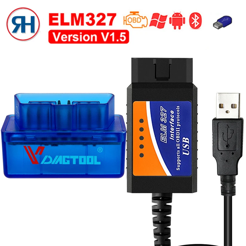 

OBD2 Diagnostic tool ELM327 USB Bluetooth V1.5 Scanner interface OBDII Auto Code Reader OBD2 Car Diagnostic tool ELM 327 J1850