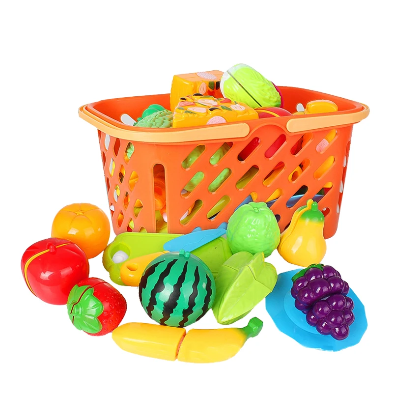 28Pcs/Set Plastic kitchen Fruit Vegetables Cutting Toy Early ...