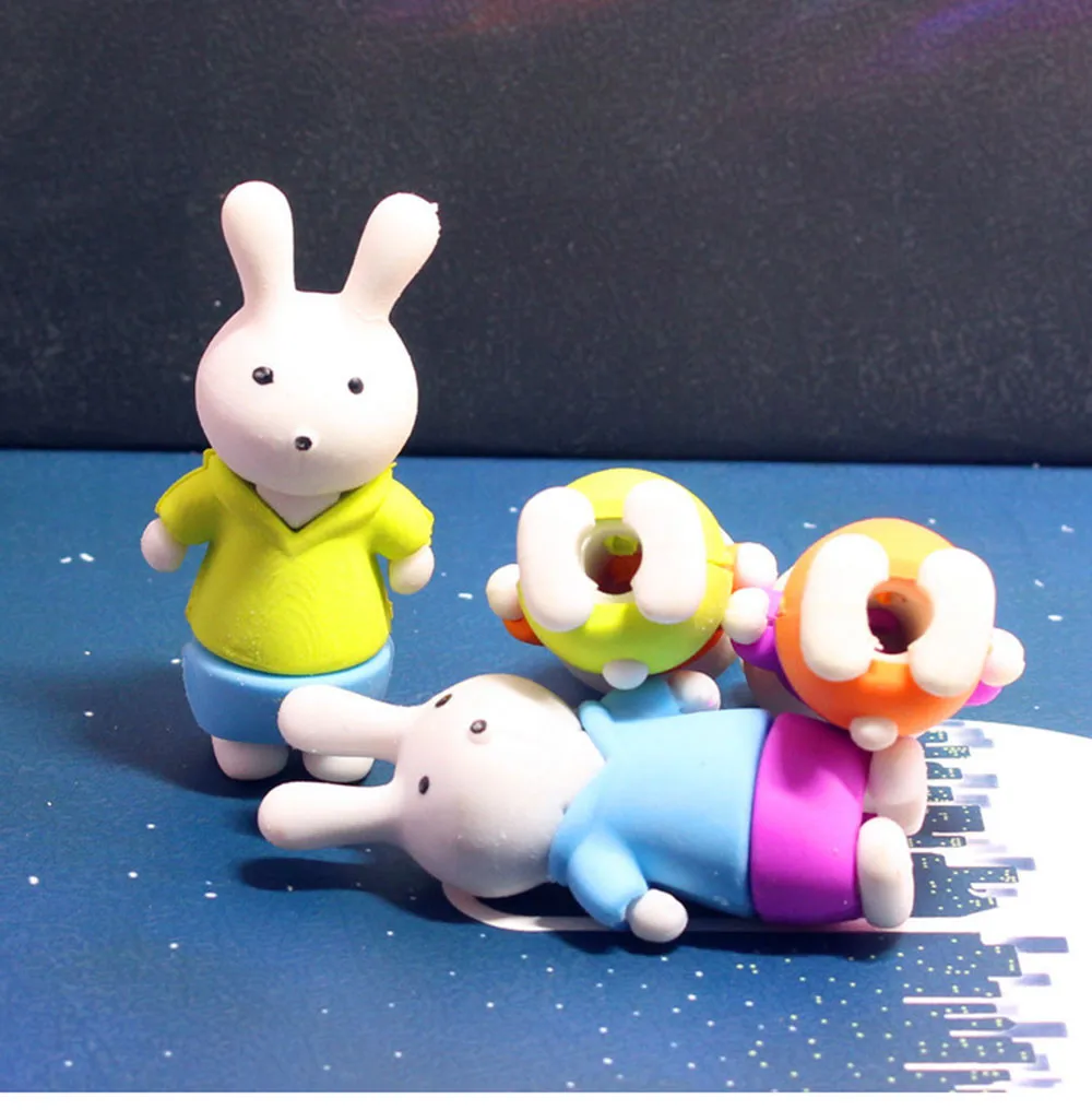 1 шт. Новинка 3D кролик может стоять Резиновая Ластик творческий kawaii Канцелярские Школьные принадлежности papelaria подарок для детей