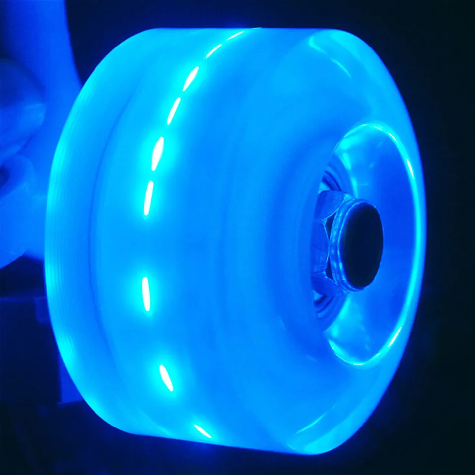  Original Led Flashing PU Skates Wheel 82A 32*58mm Quad Skates Wheels with Bearings Magnetic Core Do - 33028600870
