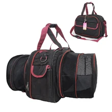 Расширяемая сумка-переноска для собак, авиация, автомобильная переноска для домашних животных, дышащая сумка для кошек/собак, уличная сумка, складная маленькая/Средняя сумка на плечо для собак