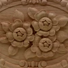 VZLX Flower Carving Natural Wood Appliques For Furniture Cabinet Unpainted Wooden Mouldings Decal Decorative Figurine ► Photo 3/6