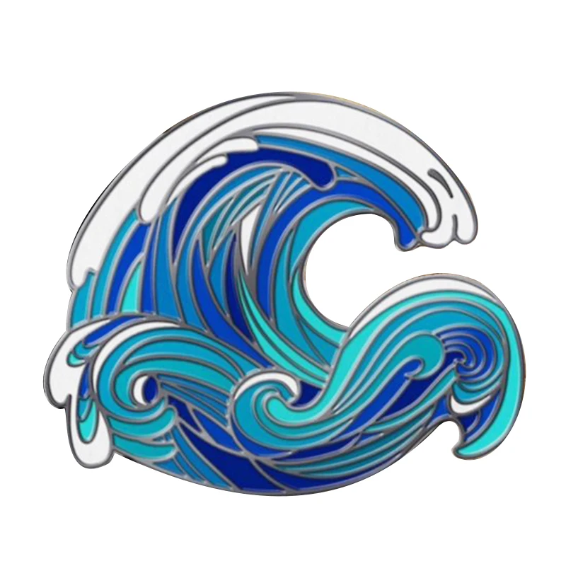 

Wave Brooch Badge