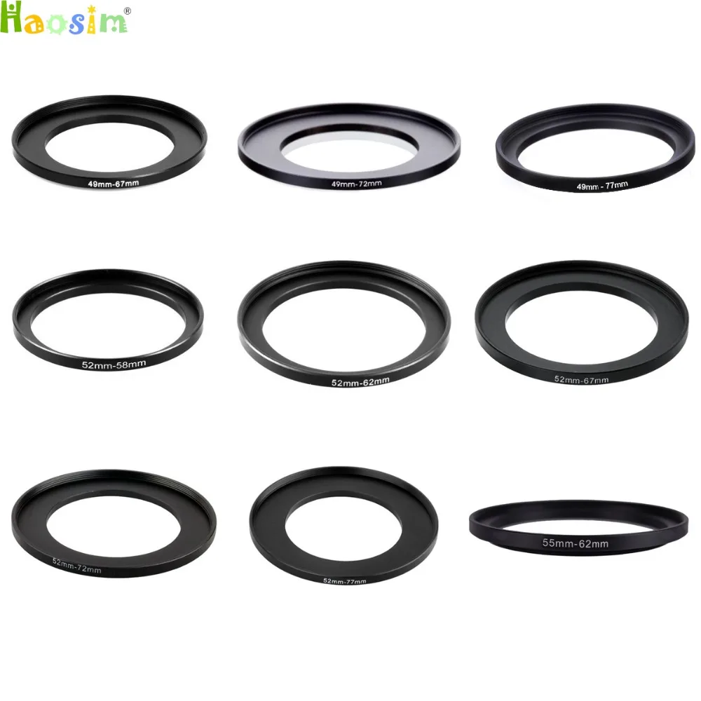 4967 4972 4977 5258 5262 5267 5272 5277 5562 4648mm Metal Step Up Rings Lens Adapter