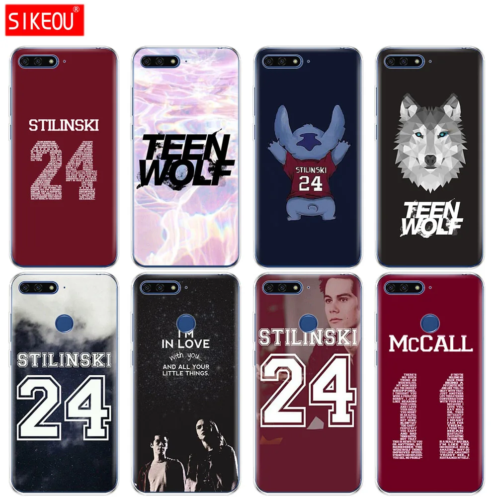 

Silicone Cover Phone Case For Huawei Honor 7A PRO 7C Y5 Y6 Y7 Y9 2017 2018 Prime Teen Wolf Stilinski 24