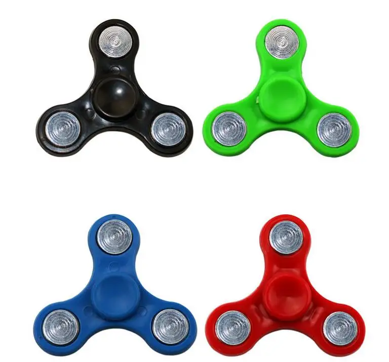 Fun Fidget Toys Plastic EDC Hand Fidget Spinners Tri Spinners For Autism and ADHD Kids Adult