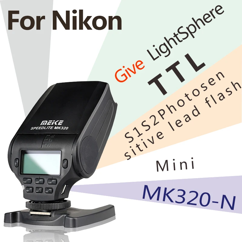 MeiKe MK 320 N TTL Mini LED Flash For Nikon Mini D7100 D7000 D5100
