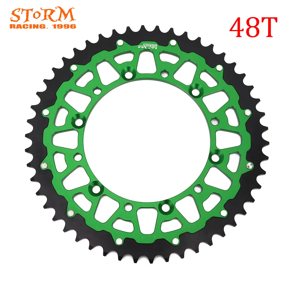 42, 44, 46, 47, 48, 49, 50, 51, 52, модель Т зубы мотоцикл Сталь Алюминий композитный Задняя звездочка для KAWASAKI KX KLX KDX 125 200 250 300 500
