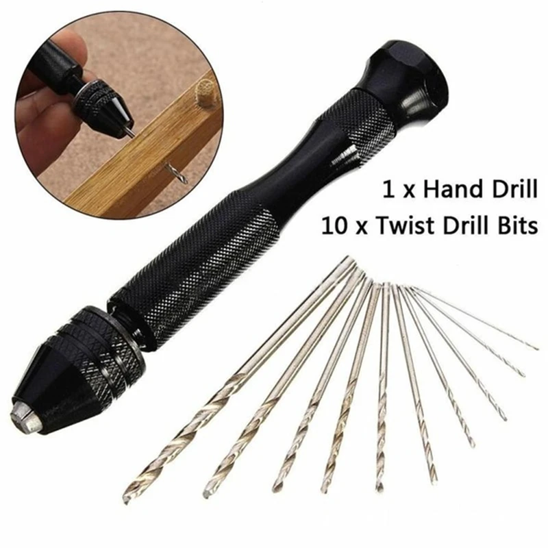 1set Twistdrill Handdrill Mini With Aluminum Hand Drill Micro Keyless Chuck +10 Twist Drills Rotary Tools Twist Drills Rotary 1set Twistdrill Handdrill Mini With Aluminum Hand Drill Micro Keyless Chuck +10 Twist Drills Rotary Tools Twist Drills Rotary