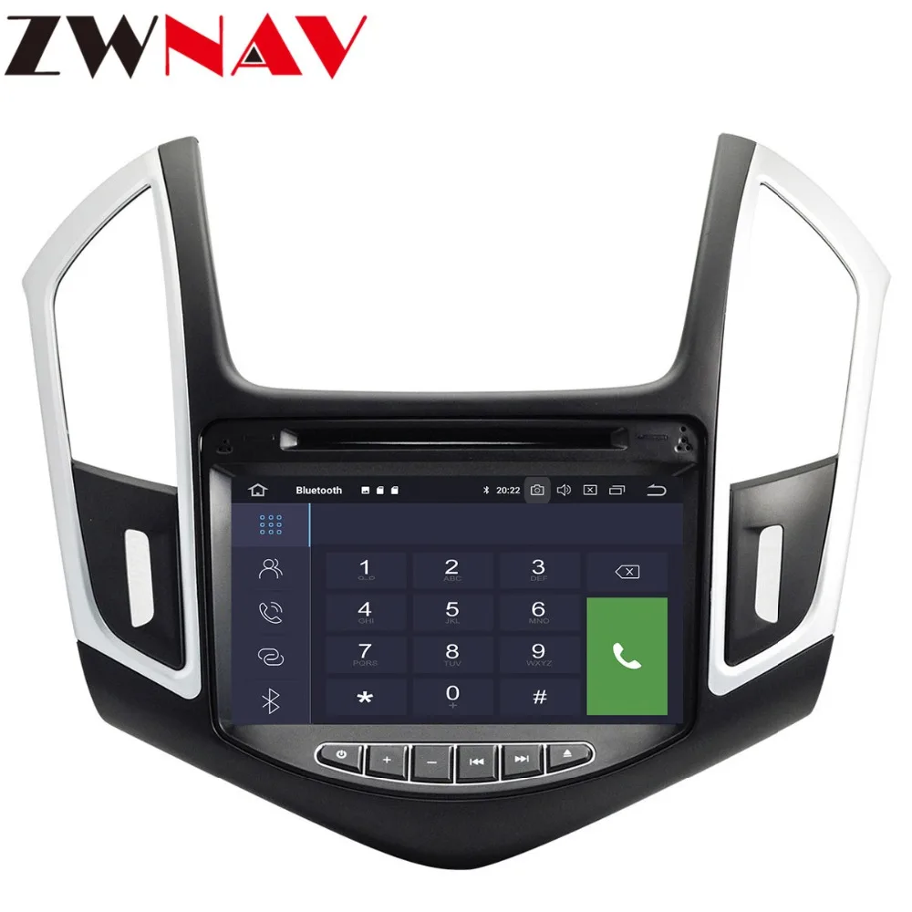 Top ZWNAV Android 9.0 Car DVD Player For Chevrolet CRUZE 2012+ Radio Ibiza GPS with Mirroring link RDS Free 8G Map Card PX5 IPS 5