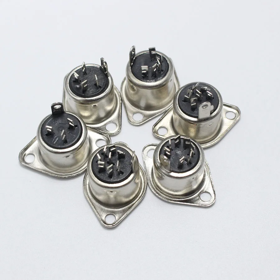 EClyxun 1 шт. металлический разъем Din 3 4 5 6 7 8 Pin корпус с 2 отверстиями для паяльника|4 pin
