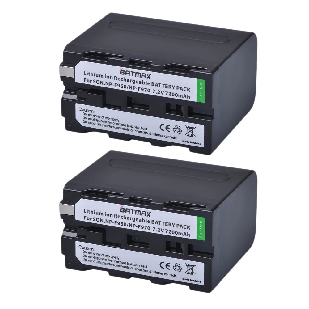Аккумуляторная батарея NP F970 NPF970 2 шт. Аккумулятор для камеры SONY MC1500C 190P 198P F950 MC1000C