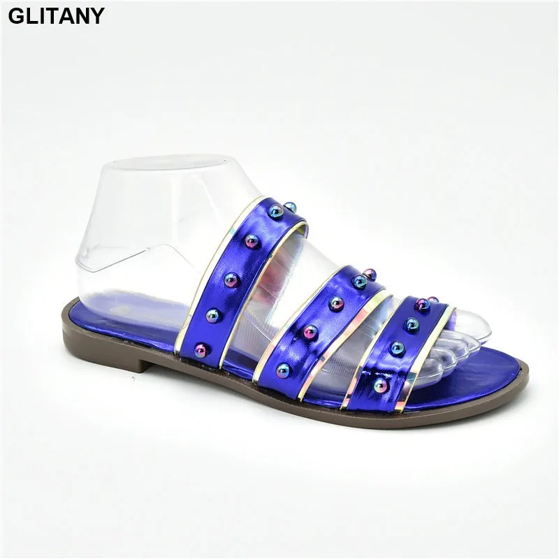 

New Fashion Wedding Shoes Pumps Rhinestone Nice Looking African Ladies Slippers Designer Shoes Women Luxury 2018 Summer Shoes