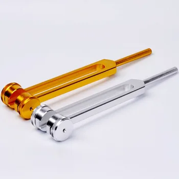 

128Hz Frequency Gold/Siilver Neural tuning mining ear Tuners testing fork aluminum test Equipment Mallet Striking Hammer
