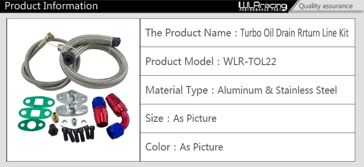 WLR гоночный-линия подачи масла сливной фитинг фланец комплект для Toyota Супра 1JZGTE 2JZGTE 1JZ/2JZ одиночный турбо WLR-TOL22