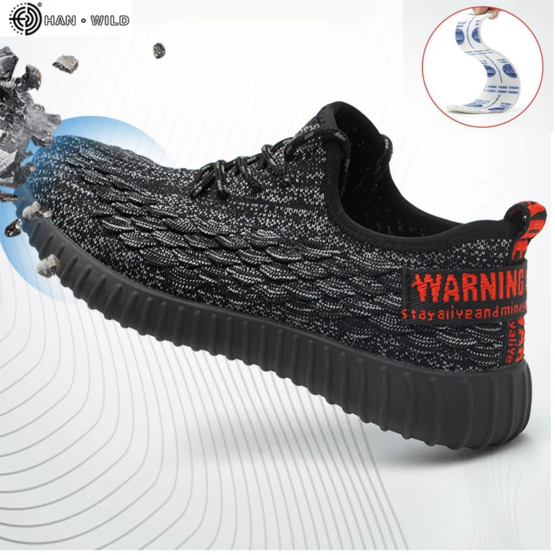 

Breathable Safety Shoes Men's Lightweight Summer Anti-smashing Piercing Work Sandals Single Mesh Sneakers Men