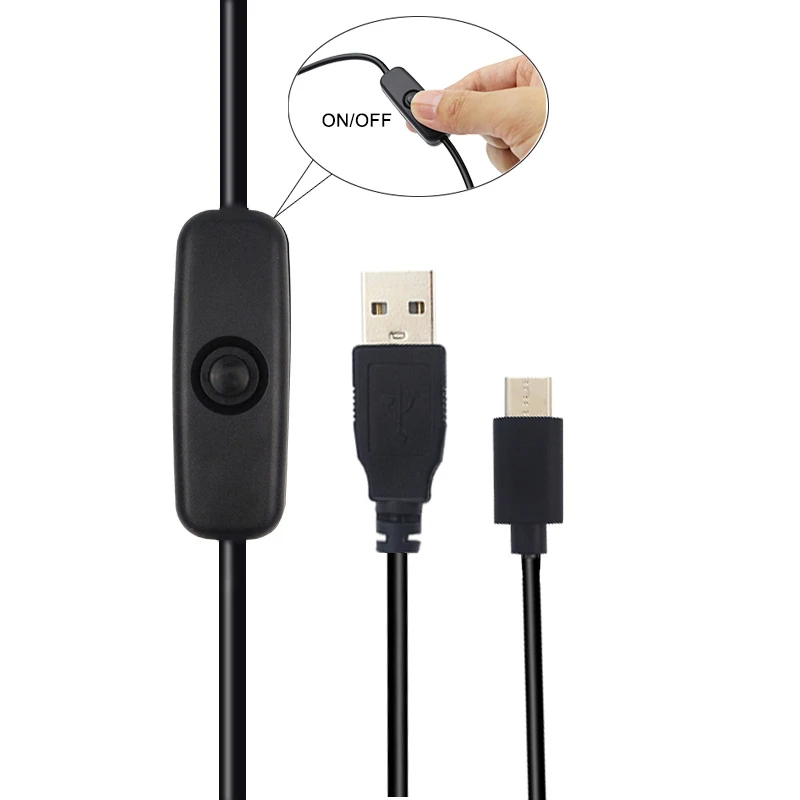 

Raspberry Pi 4 Power Cable USB Type C Charging Cable with ON/OFF Switch for RPI 4 Model B RPI 4B