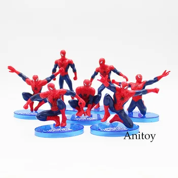 

Spiderman Figure Dolls 7pcs/set Spiderman Spider-Man Spider Man Figuras PVC Action Figures Collectibles Model Toys 11cm KT3612