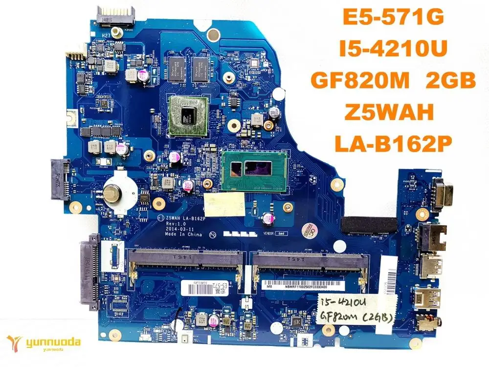 Original for font b ACER b font E5 571G laptop motherboard E5 571G I5 4210U GF820M