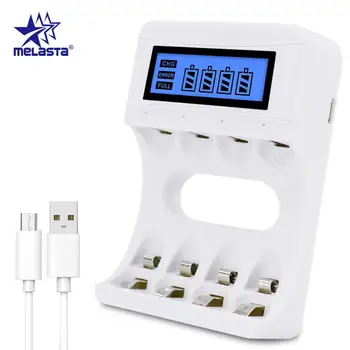 

Melasta 4 Slots Smart USB LCD display Battery Charger for AA/AAA/Ni-MH /Ni-CD Rechargeable Batteries free shipping