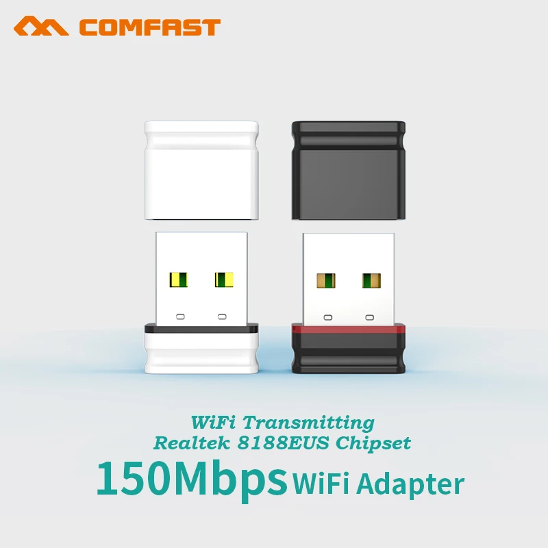 Comfast Mini 150 Мбит/с USB WiFi адаптер 802,11 b/g/n Wi-Fi ключ беспроводной сети LAN карта для ПК настольный приемник с CD-драйверами