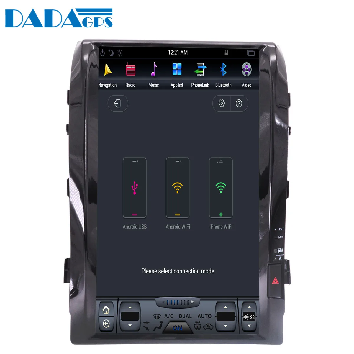 Top 16" Tesla style Android 7.1 HUGE Screen No Car DVD Player Stereo Radio For TOYOTA LAND CRUISER LC200 2008-2015 GPS Navigation 4