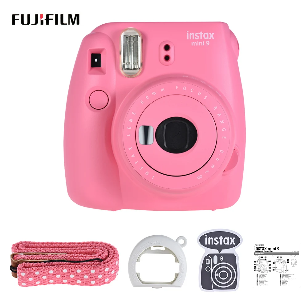 Fujifilm Instax Mini 9 камера Fuji мгновенная камера пленочная камера с крупным объективом+ 20 листов белой пленки фотобумага