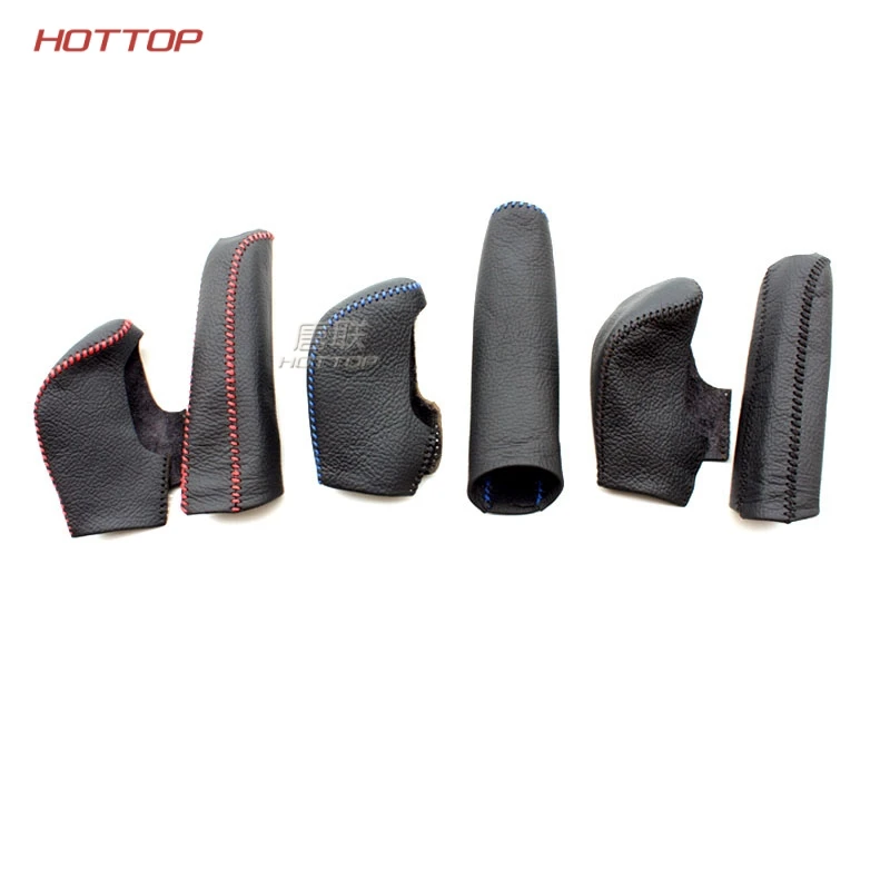 

leather shift knob handle Cover hand brake cover case for subaru forester XV outback 2008 2012 2013 2015 2017 2018 car styling