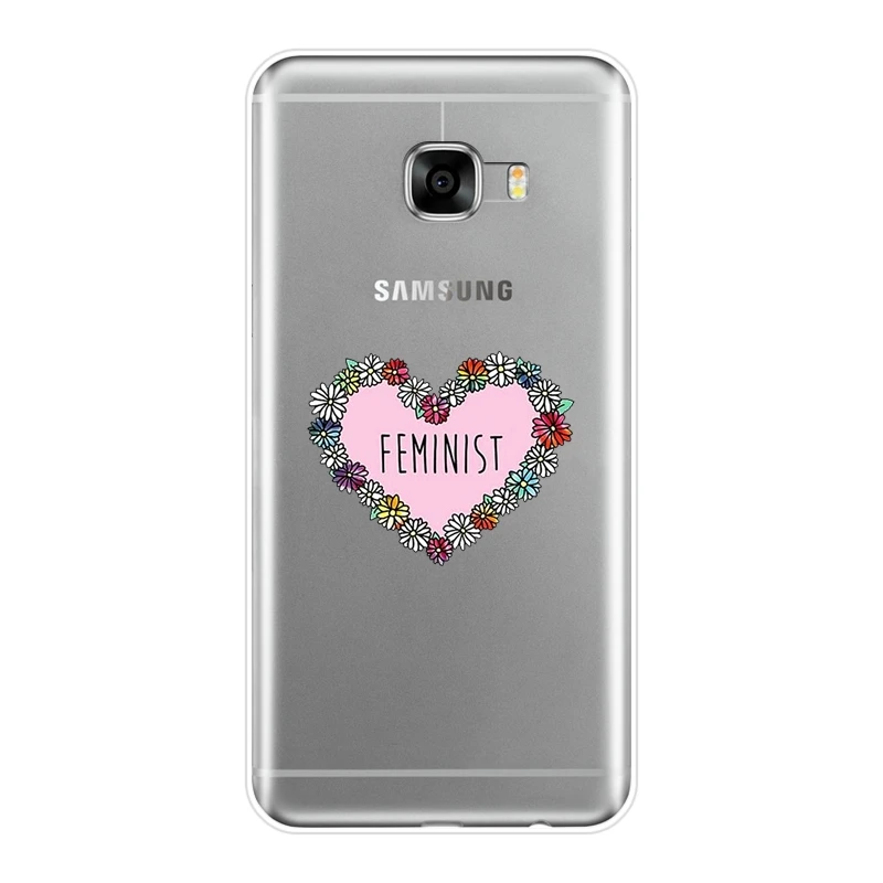 Чехол для телефона Феминистская девушка сила женщины сердце Samsung Galaxy C5 C7 C8
