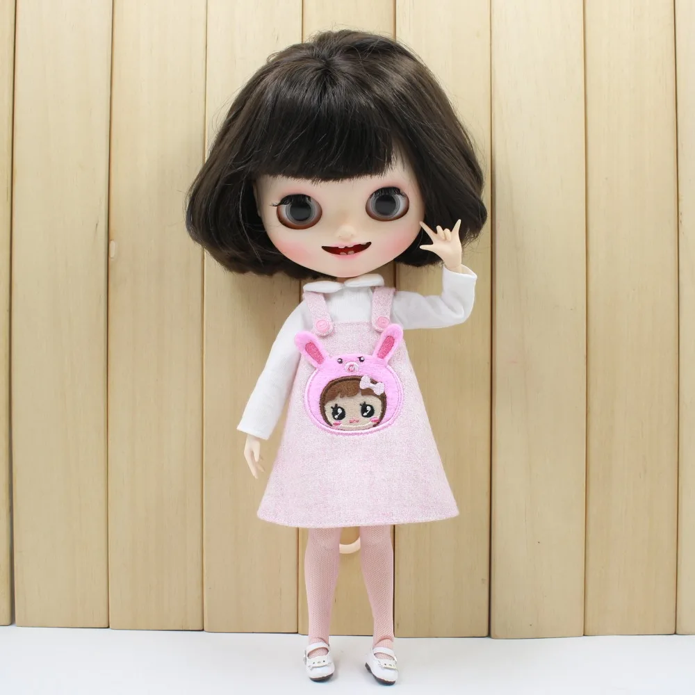 Blyth doll icy licca Милая одежда розовая собака набор медведь костюм мешок чулок шляпа прекрасный