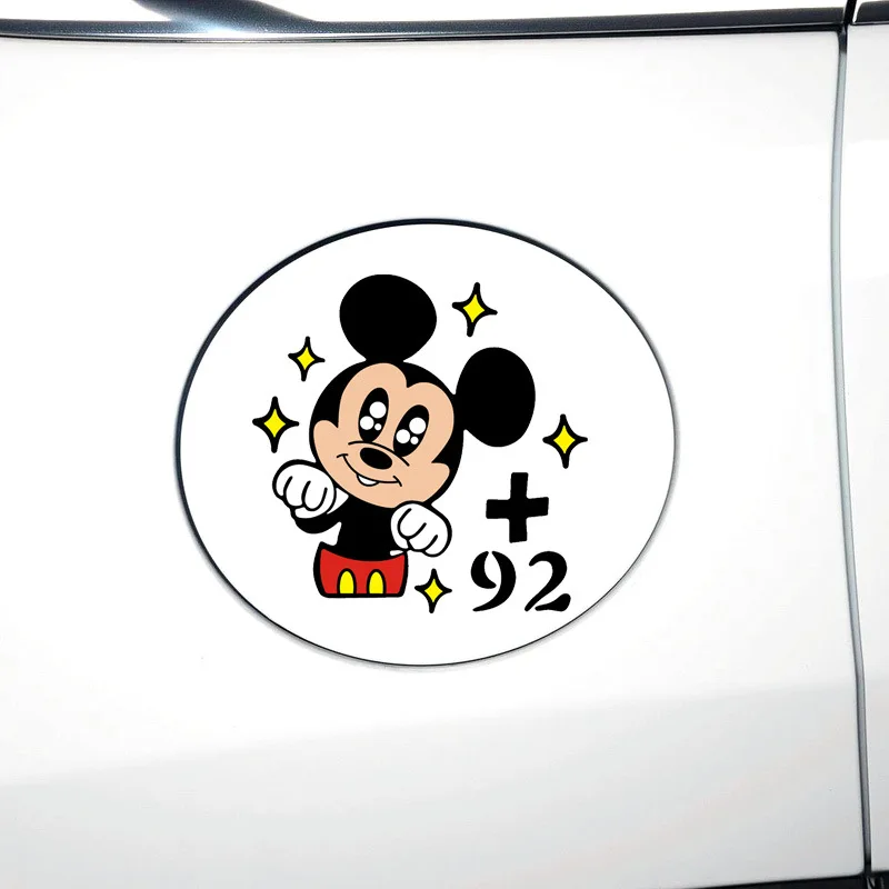 

Aliauto Mickey Mouse Oil Type Tips Car Sticker Diy Fuel Cap Car Decal for Ford Focus Vw Skoda Polo Bmw Audi Opel Toyota Peugeot