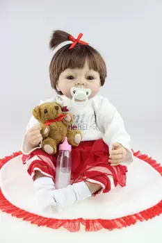 

Hotsale 22"55CM Full Silicone Reborn Baby Dolls Realistic Hobbies Handmade Baby Alive Doll For Girls Gift Bebe Doll Bonecas
