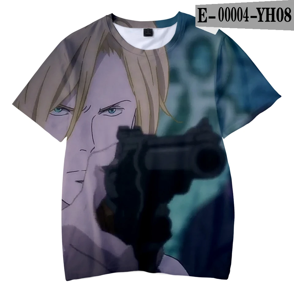 NEW 3D BANANA FISH fashion Tshirt Yellow Kpop Casual hot Style Boys and Girls Tshirts trend Summer Anime Soft Kids Tshirt - Цвет: 3D