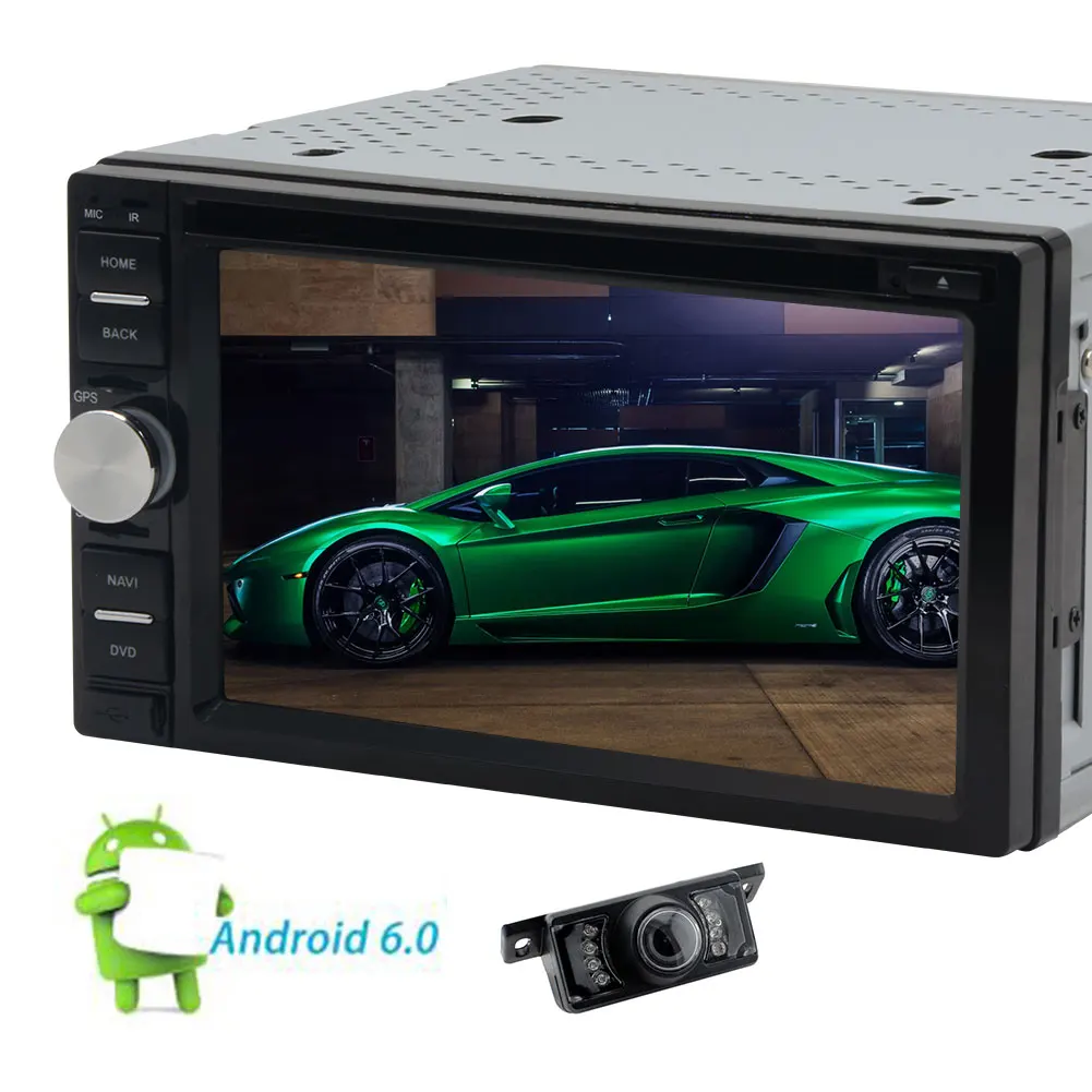 Flash Deal Android6.0 Car Stereo in Dash Double Din Headunit GPS Navigation 3D Map 5point Touch Screen BT SWC/USB/SD/Bulit-in WIFI/3G/4G 5