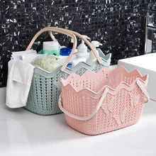 Портативные пластиковые корзины для ванной комнаты корзины для мытья корзины для хранения