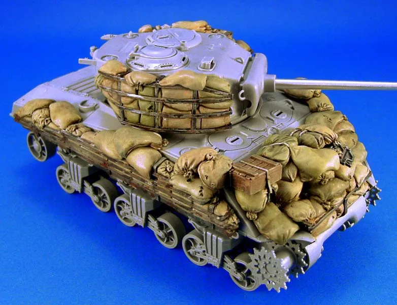 1/35 набор защиты от песка Sherman M4A3 без танка игрушка из Смолы миниатюрный комплект