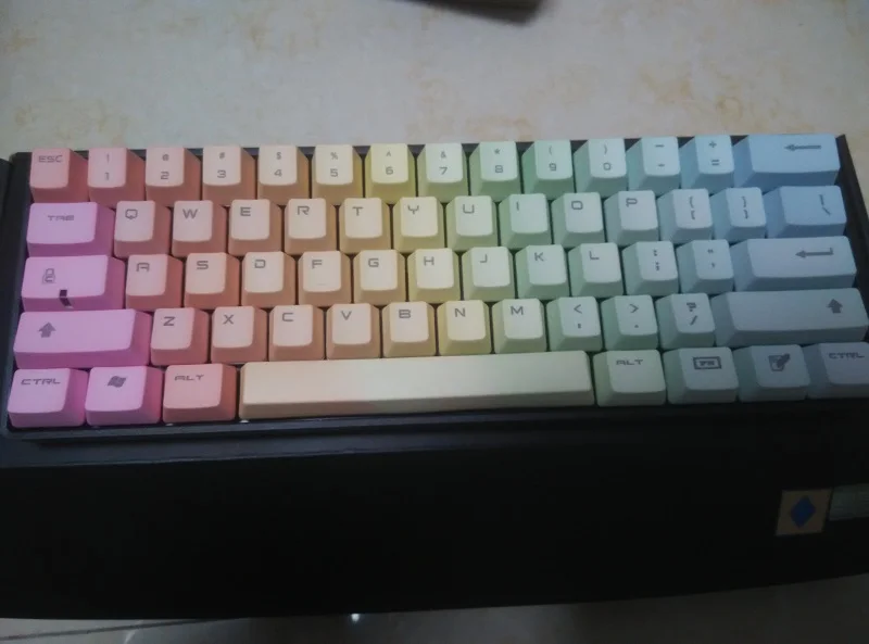 Механические клавиши клавиатуры PBT keycap TKL 87 key Rainbow ANSI игровая клавиатура keycaps